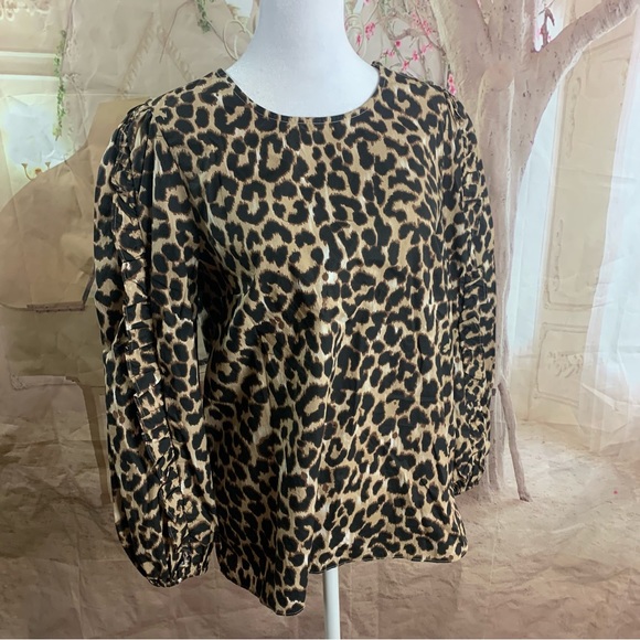 NEW J Crew Leopard Print Blouse - Picture 5 of 12